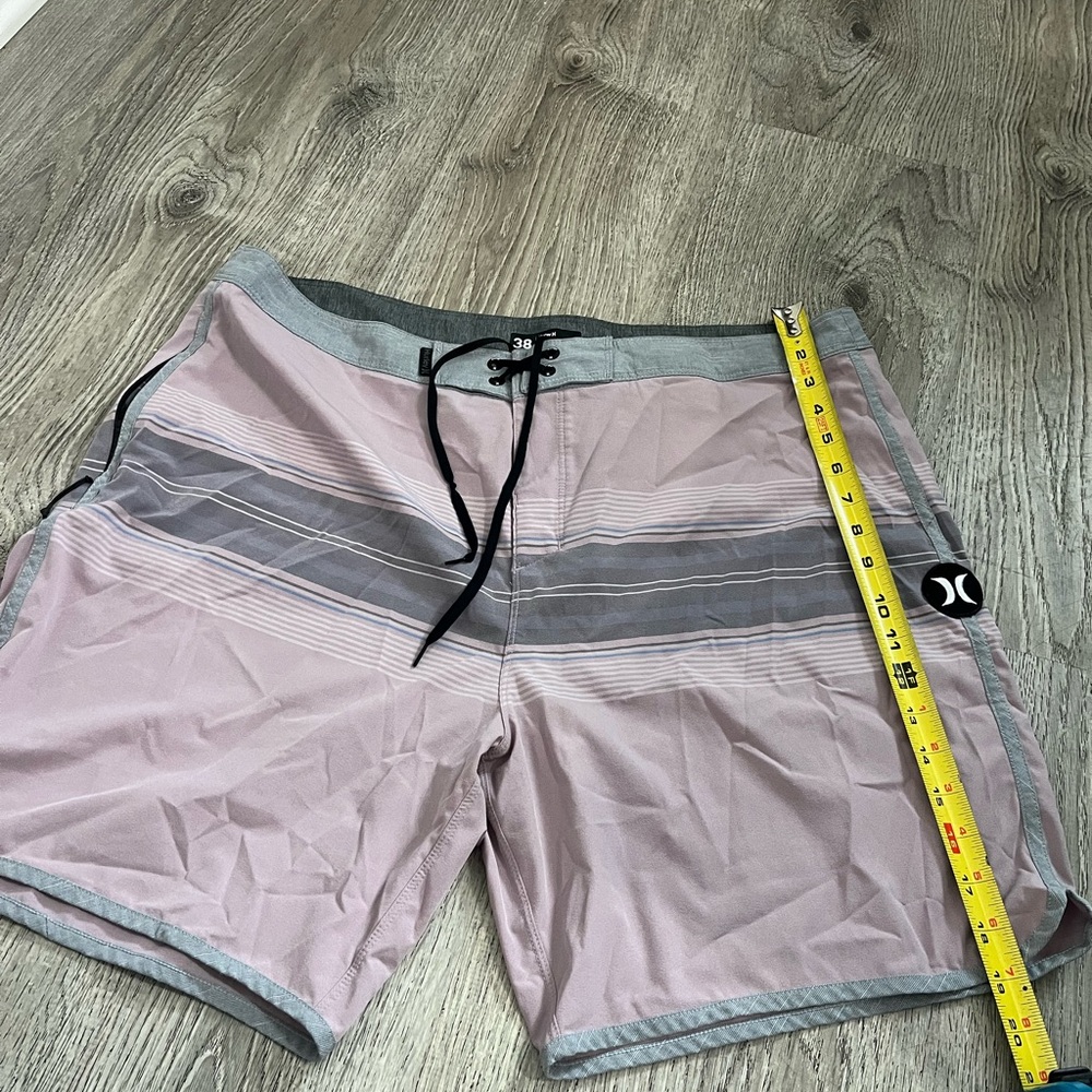 Hurley Men's Swim Shorts - Gray and Pink